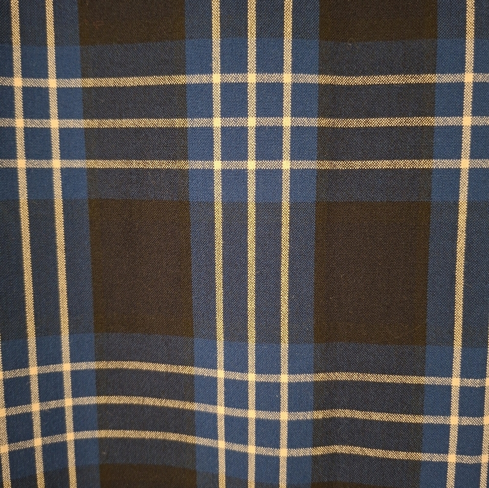 Wilfred Women's Blue & White Preppy Check/Plaid Mini Skirt (Size S) - Picture 2 of 6